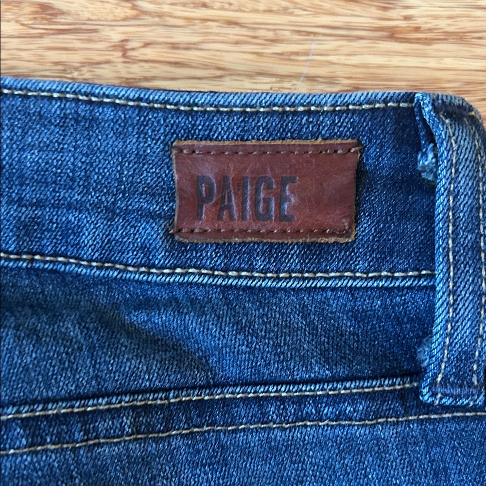 Paige Women’s High Rise Bell Canyon Dark Blue Size 24 - Picture 5 of 7